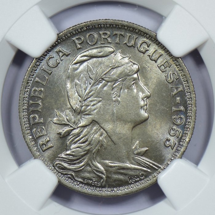 Portugal. República. 50 Centavos 1953 - NGC - MS66