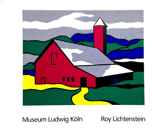(after), Roy Lichtenstein - Red Barn II - Silkscreen - Achenbach licensed print