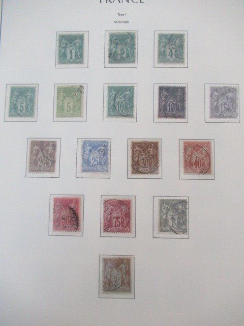 Frankrijk 1876/1900 - collection of Sage type I, II and III, complete except for Prussian blue - Yvert n°61 à 106