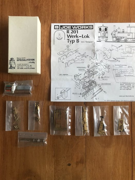 Joe Works H0e - R201 - Tender locomotive - Werk-Loc Type B, Metal brass kit