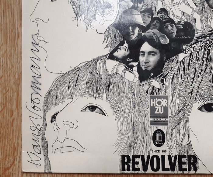 Beatles - REVOLVER SHZE 186 with autograph of the designer: KLAUS VOORMANN - LP Album - 1967/1967