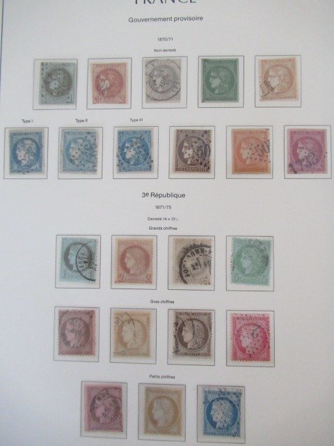 Frankrijk 1870/1875 - complete collection of classic stamps - Yvert n°39/60