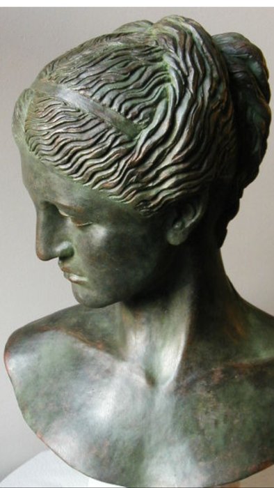 Buste signé de l'artiste Jean-PIerre le Cann (1969-) - Beeldhouwwerk, Aphrodite