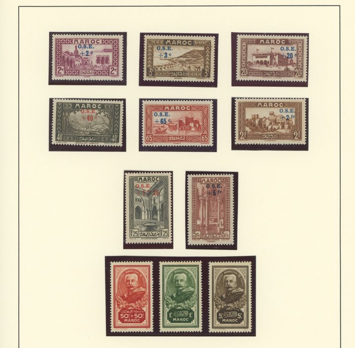 Franse kolonie - Beautiful set of MNH stamps from Morocco before independence