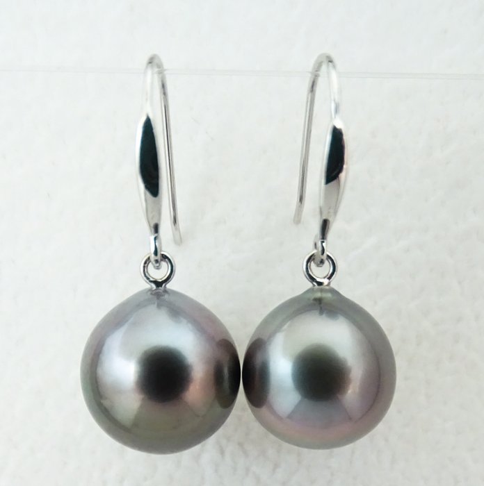 HS Jewellery - Tahitian pearls, Dove Violet, Drop Shaped - Catawiki