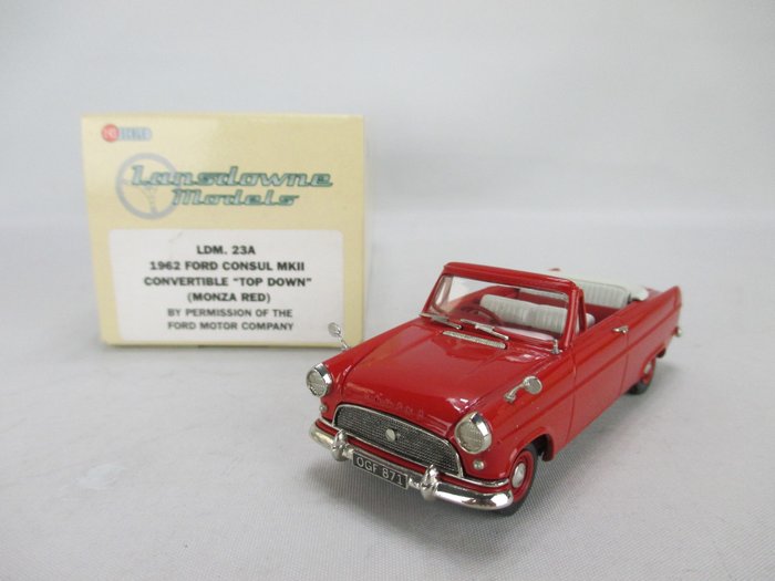 Lansdowne - 1:43 - LDM  23a - 1962 Ford Consul MKII cabrio in nieuwstaat en ovp