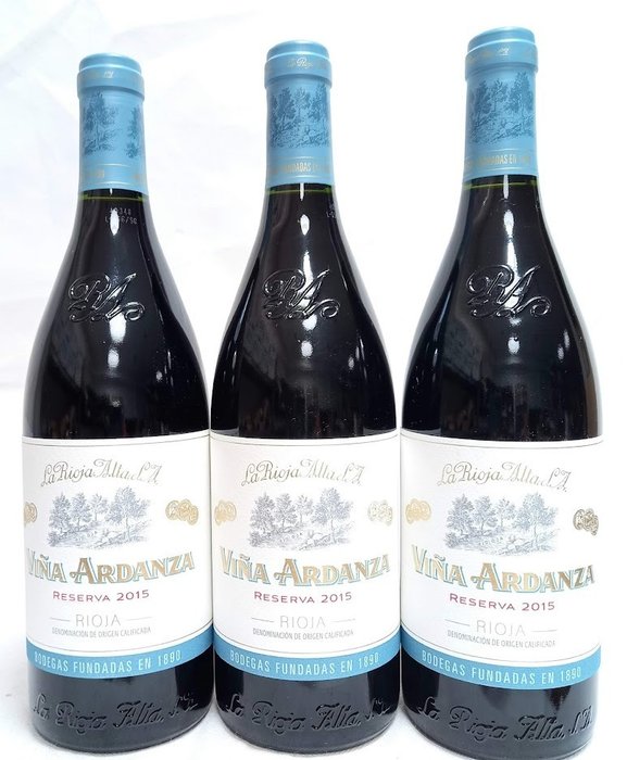 2015 La Rioja Alta, Viña Ardanza - Rioja Reserva - 3 Flasker (0,75 L)