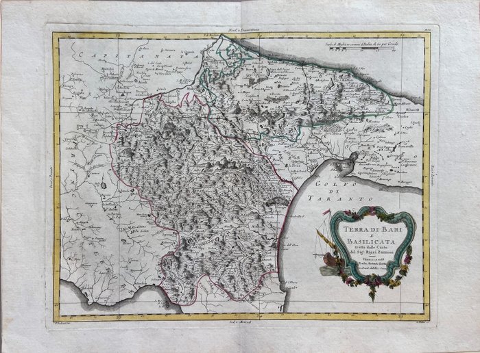 義大利, Puglia; Zuliani / Pitteri / Zatta - Terra di Bari e Basilicata - 1781-1800