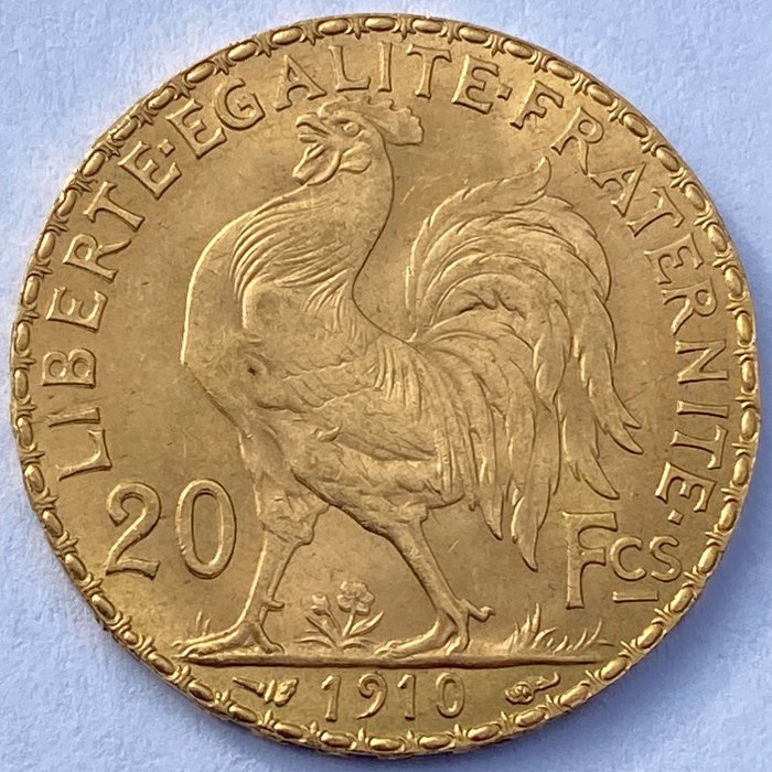 France. Third Republic (1870-1940). 20 Francs 1910 Marianne