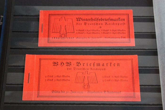 German Empire 1936/1939 - Two stamp booklets no 43 and 45, MNH