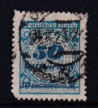 German Empire 1923 - 50 Milliarden Rosettenausgabe durchstochen - Michel; 330B