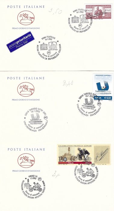 Italian Republic 2003/2006 - Collection of 260 little horse FDCs