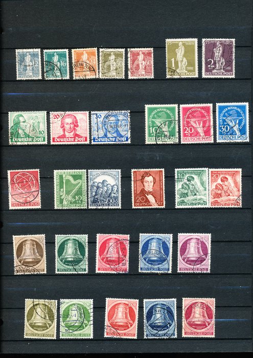 Berlijn 1949/1951 - Selection of early cancelled issues