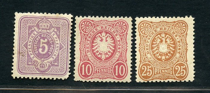 Duitsland Reich 1875 - “Pfennige” - figure 5 - 10 - 25 - Michel N. 32 - 33 - 35