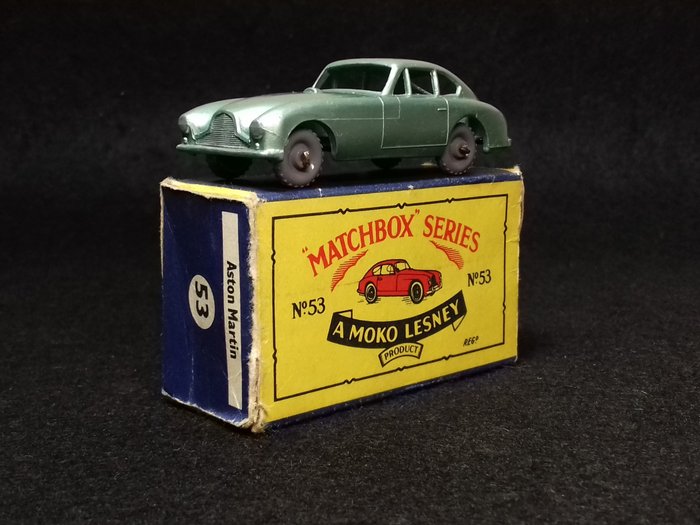 Matchbox - 1:87 - "Matchbox" Series #53 - Aston Martin DB2 + Original Box 1958 - by Lesney Ltd