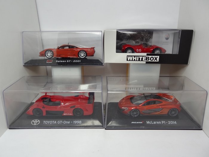 Lotto auto sportive composto da 4 veicoli - 1:43 - Seleen S7 - McLaren P1 -Toyota GT-One - Maserati