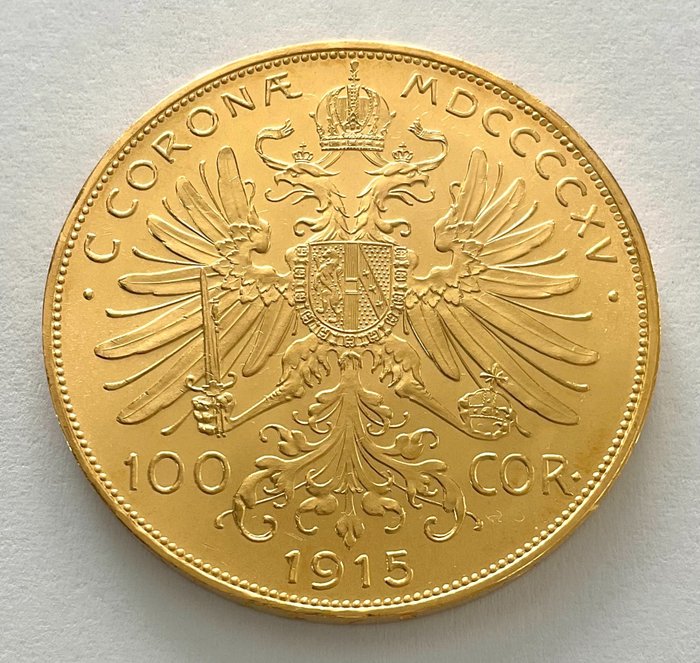 Oostenrijk. 100 Corona 1915 (Restrike) Franz Joseph I. 33,87 g .900