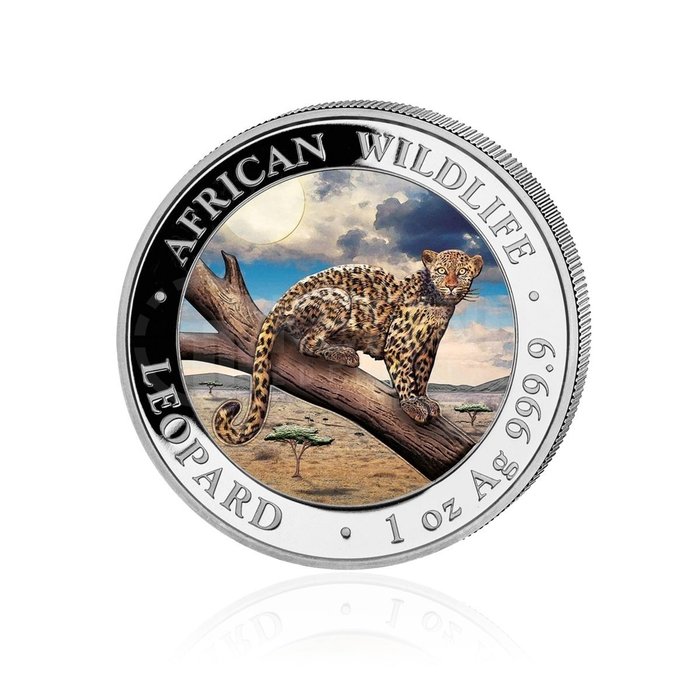 Somalia. 100 Shilling 2021 - Leopard- Day - 1 Oz