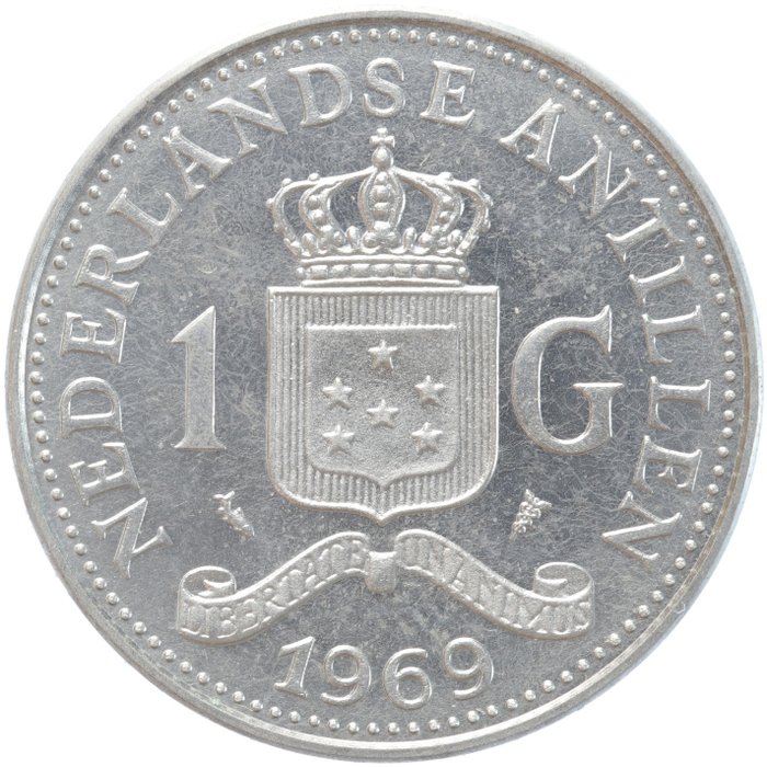 Netherlands Antilles. 1 Gulden 1969 ''Proefontwerp''