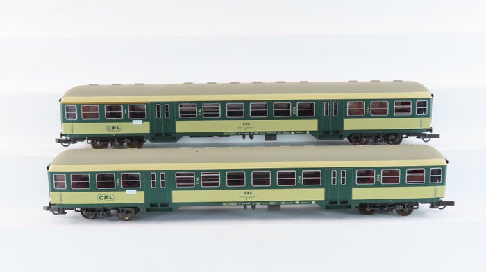 Roco H0 - 44424/44423 - Passenger carriage - 2 express train carriages 1/2cl carriage and 2cl carriage - CFL