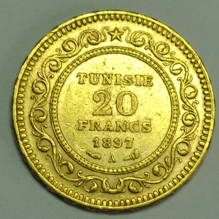 Tunisia (French protectorate). 20 Francs 1897-A