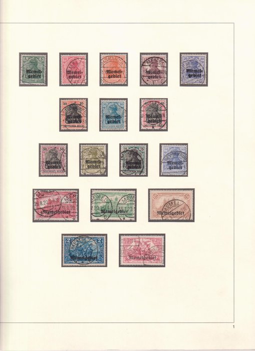 Memel 1920/1939 - Collection on SAFE pre-printed pages