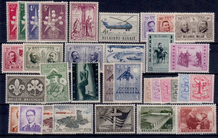 Image 3 of Belgium 1955/1960 - Complete years 1955-1960 - OBP = 961/1173A + BL 31/32