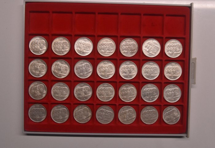 Belgien. 100 Francs 1948/1954 (28 stuks)