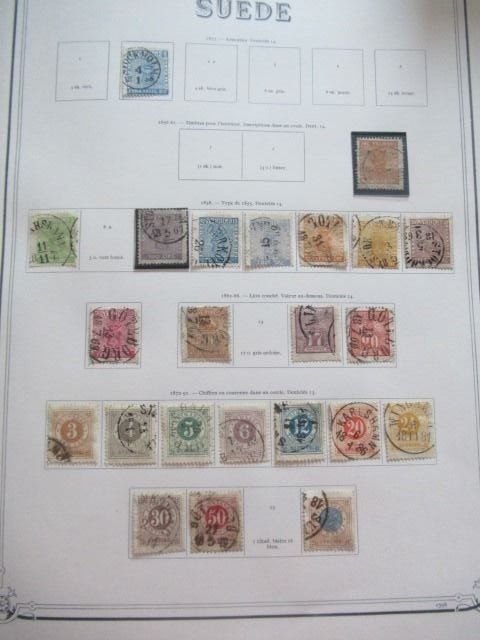Zweden - A very advanced collection of stamps