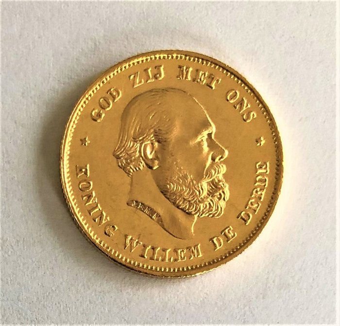 Pays-Bas. Willem III (1849-1890). 10 Gulden 1875