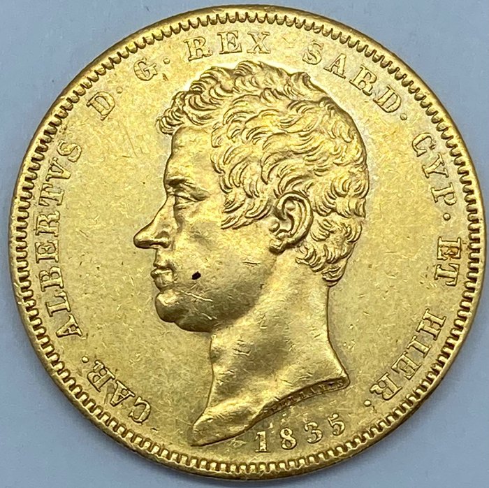 Italie. 100 Lire 1835 Carlo Alberto