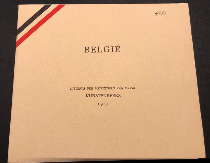 Belgique 1941 - Orval issue 1941 in bound presentation bundle ORVAL "Kunstenreeks" (NL) - No. 899 - OBP 556/567