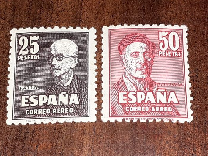 Spanien 1947 - Airmail series. - PA 236 et 237