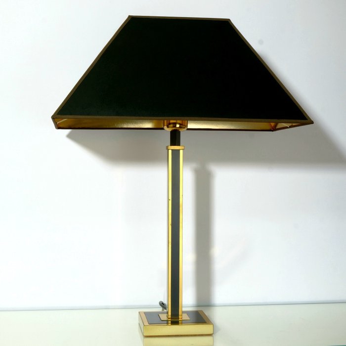 Deknudt - Een Schitterende Tafellamp met Originele Lampenkap - Regency