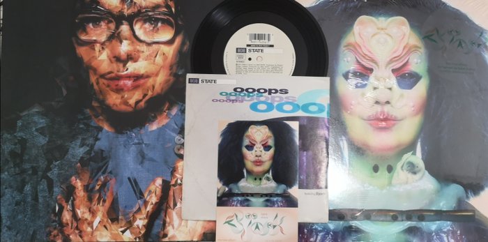 Björk - Utopia, Selmasongs, Ooops - Diverse Titel - 2x LP Album (Doppelalbum), 7″-Single, LP Album - Verschiedene Pressungen (siehe Beschreibung) - 1991/2017