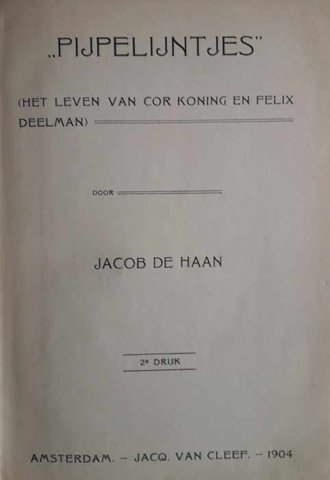Jacob Israël de Haan - Pijpelijntjes - 1904