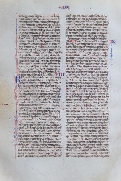 Anonyme - Original Manuscript from a Latin Bible - [France - ca. 13th century]