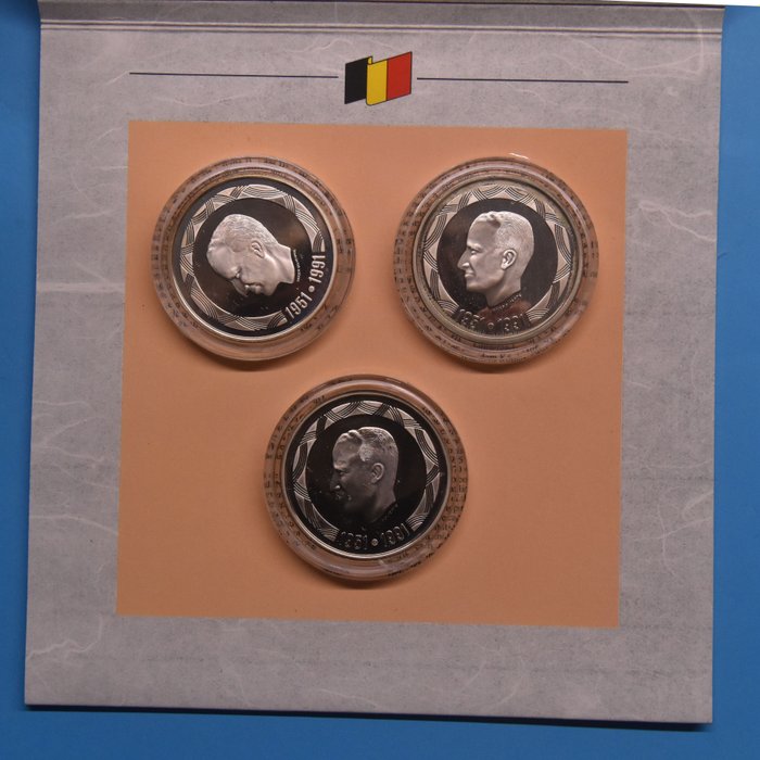 比利時. Baudouin I (1951-1993). 500 Francs 1991 Proof "Regeringsjubileum (1951/1991 )"  (沒有保留價)