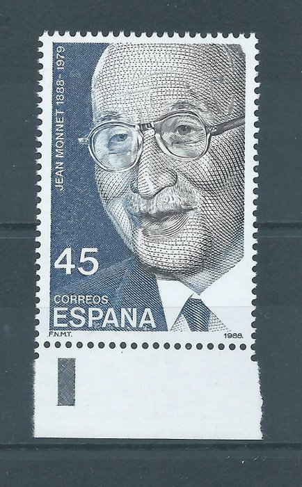Spanje 1988 - Jean Monnet, colour error - Edifil Esp. 2931cc