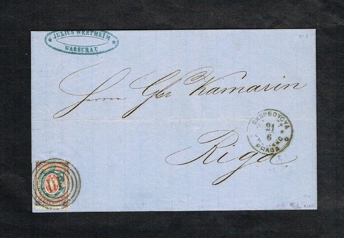 Polen - First Stamp on Letter - Yvert 1