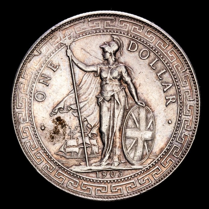 Britisch Hongkong. Trade Dollar 1903 B (Bombay mint)