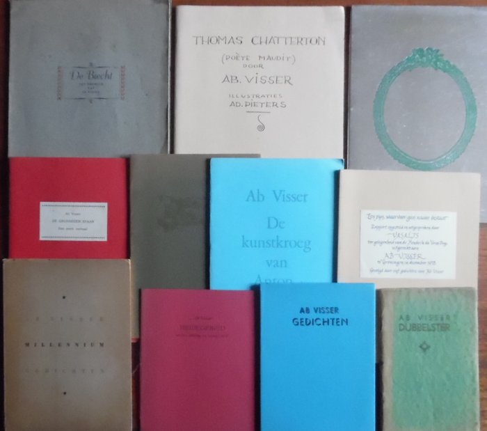 Ab Visser - Mooie verzameling bestaande uit 11 zeldzame titels - 1937/1993
