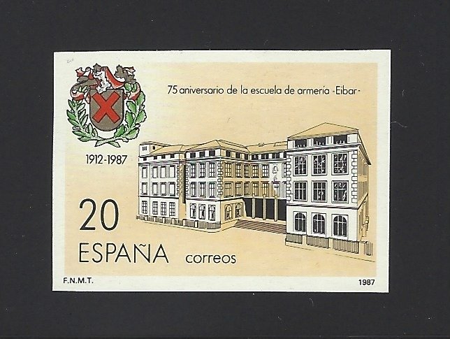 Spanien 1987 - Imperforated stamp of the Armoury of Eibar - Edifil Nº 2907s