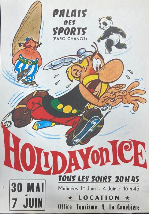 Asterix - Affiche Astérix Holiday On Ice - Loose page (1971)