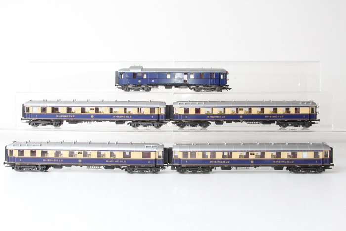 Märklin H0 - 4228 - Set mit Personenwagen - 5-teiliger Rheingold Express, mit Innenbeleuchtung - DRG