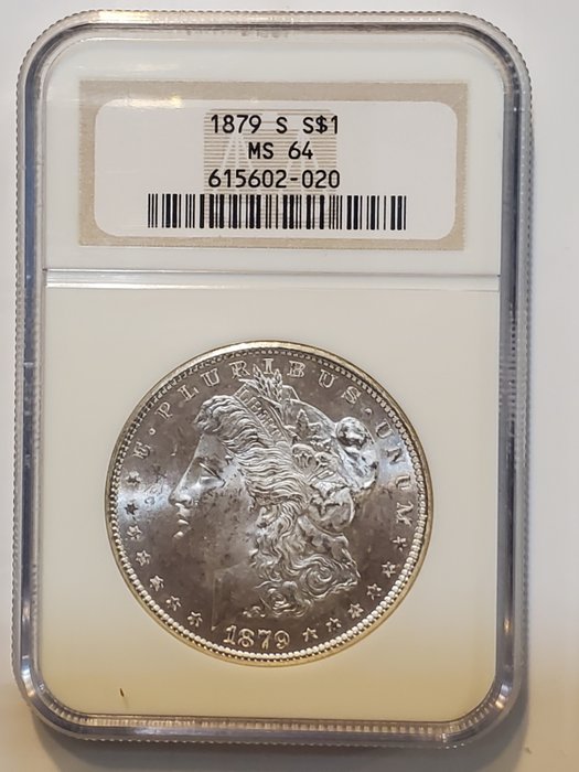 USA. Dollar (Morgan) 1879 in MS64 Slab
