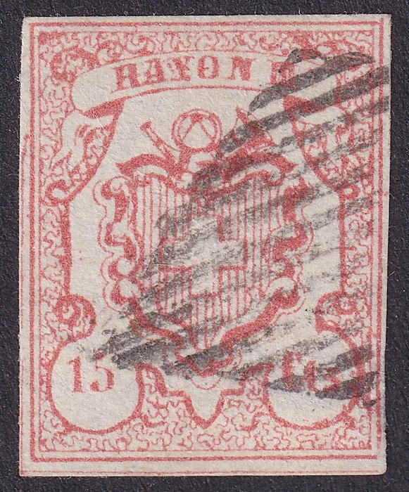 Schweiz 1852 - RAYON III Centimes - Nr. 19 / MiNr. 11