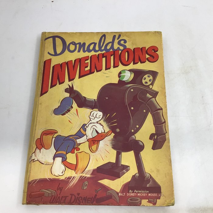 Donald Duck - Donald's Inventions (with interesting Robot Art) - Hardcover - Eerste druk - (1938)