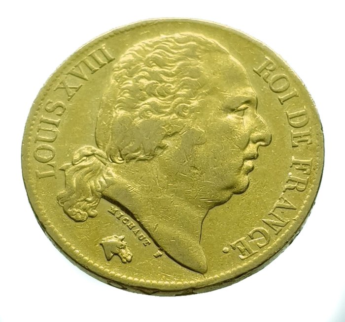 France. Louis XVIII (1814-1824). 20 Francs 1819-A, Paris