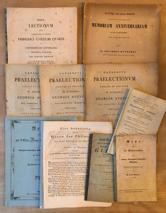Diverse - Sammlung von 8 seltenen Dissertationen aus dem 19. Jahrhundert - 1794/1843